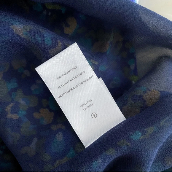 NWOT Rails Roma Mini Dress Abstract Garden Floral Green V-neck Puff Sleeves - Picture 10 of 13